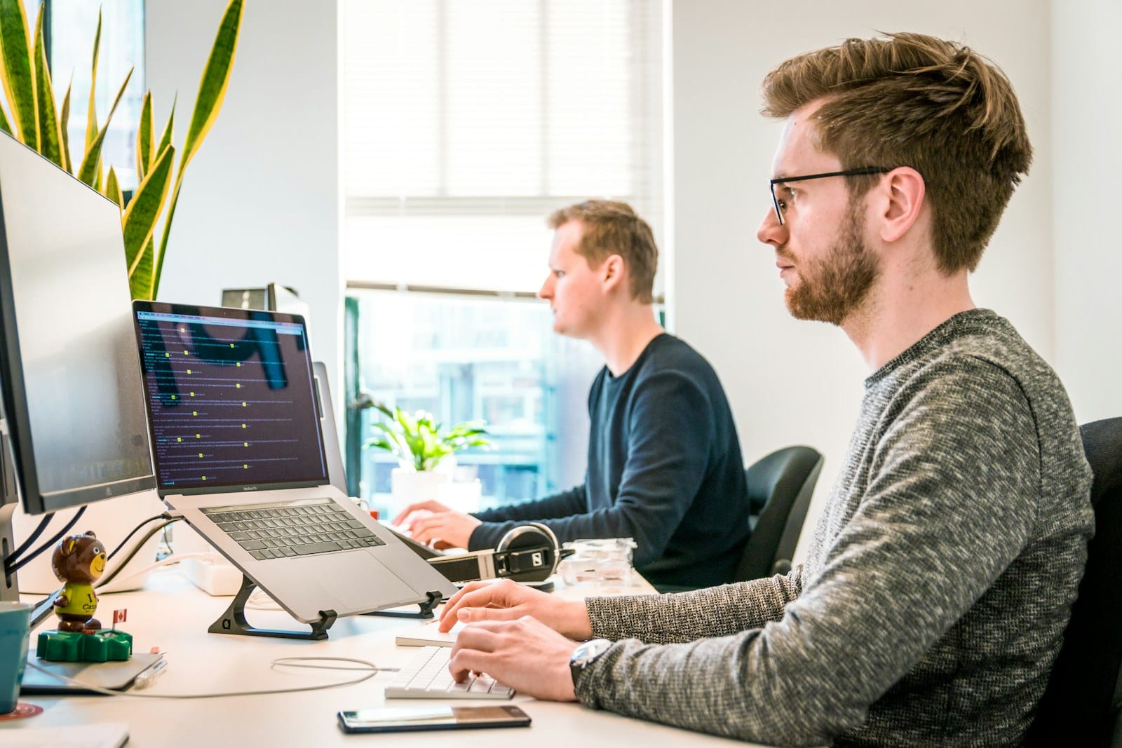 Developer working on automation solutions